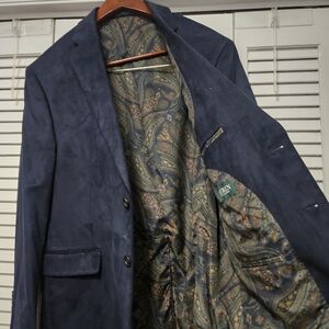 Ralph Lauren Navy Blue Blazer with Paisley Lining